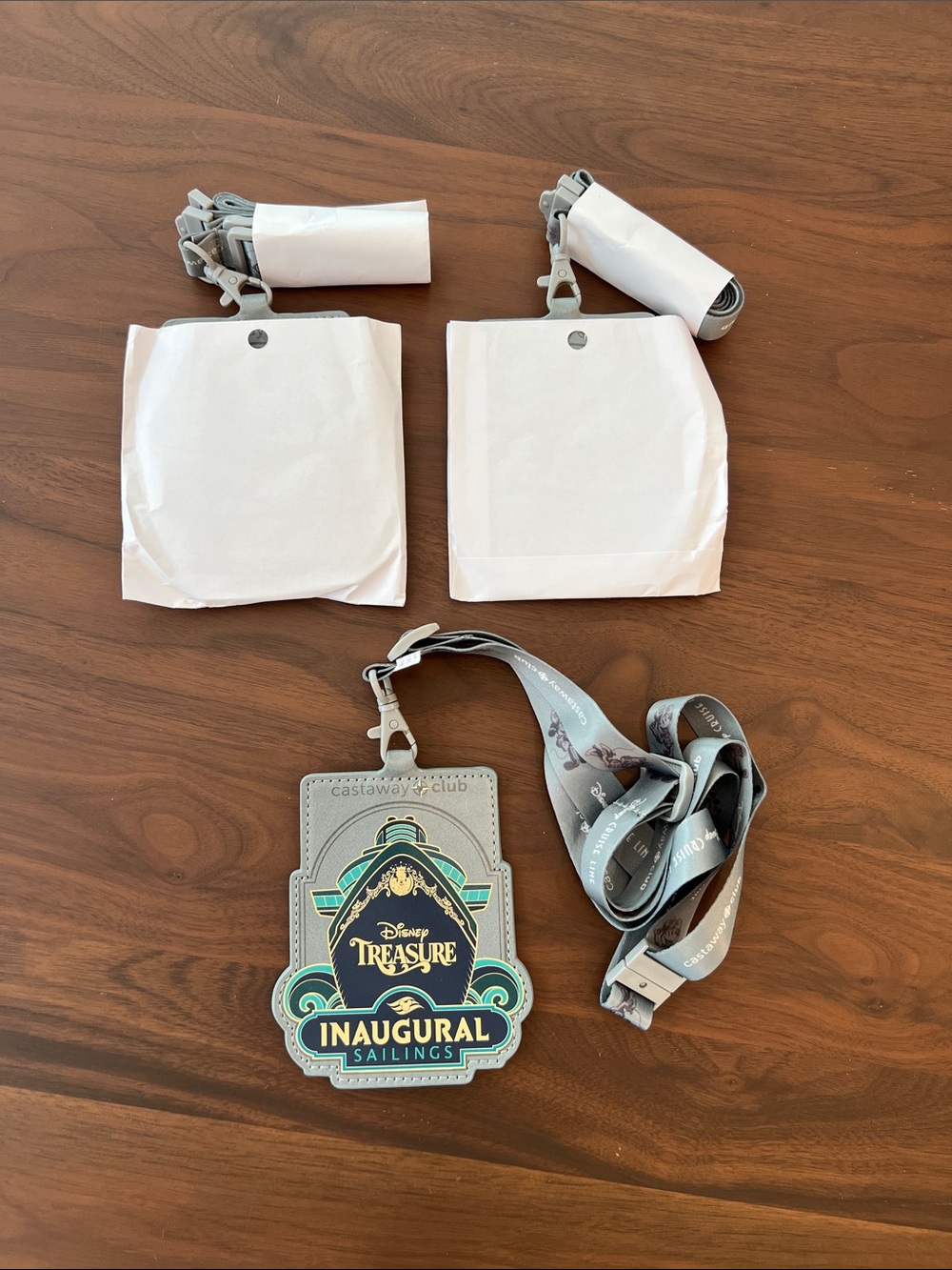 Disney Treasure Inaugural Sailings Lanyards (3 total), NWT